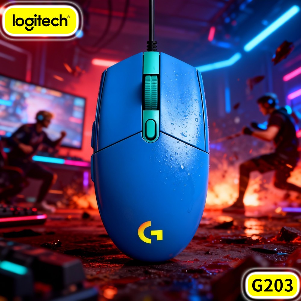 Logitech Mouse G203 - ماوس ألعاب لوجيتك G203 سلكي موثوق
