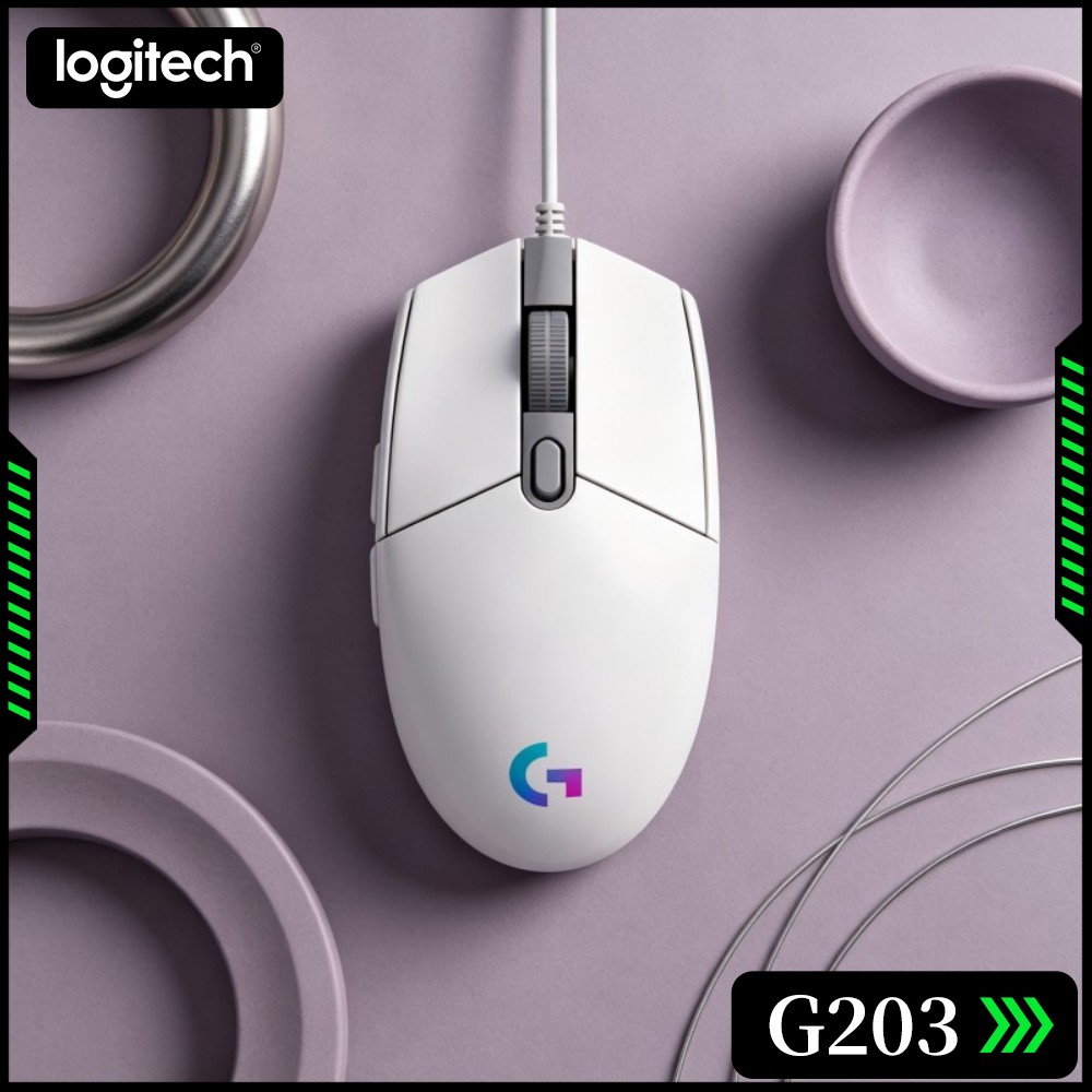 ماوس الألعاب السلكي لوجيتك G20 - مراجعة Logitech Mouse G203 وسعره