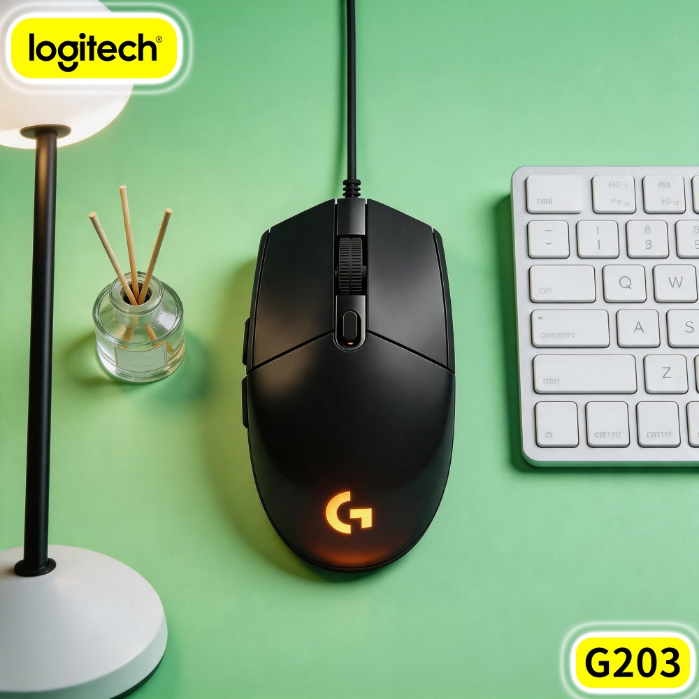ماوس الألعاب السلكي لوجيتك G20 - مراجعة Logitech Mouse G203 وسعره