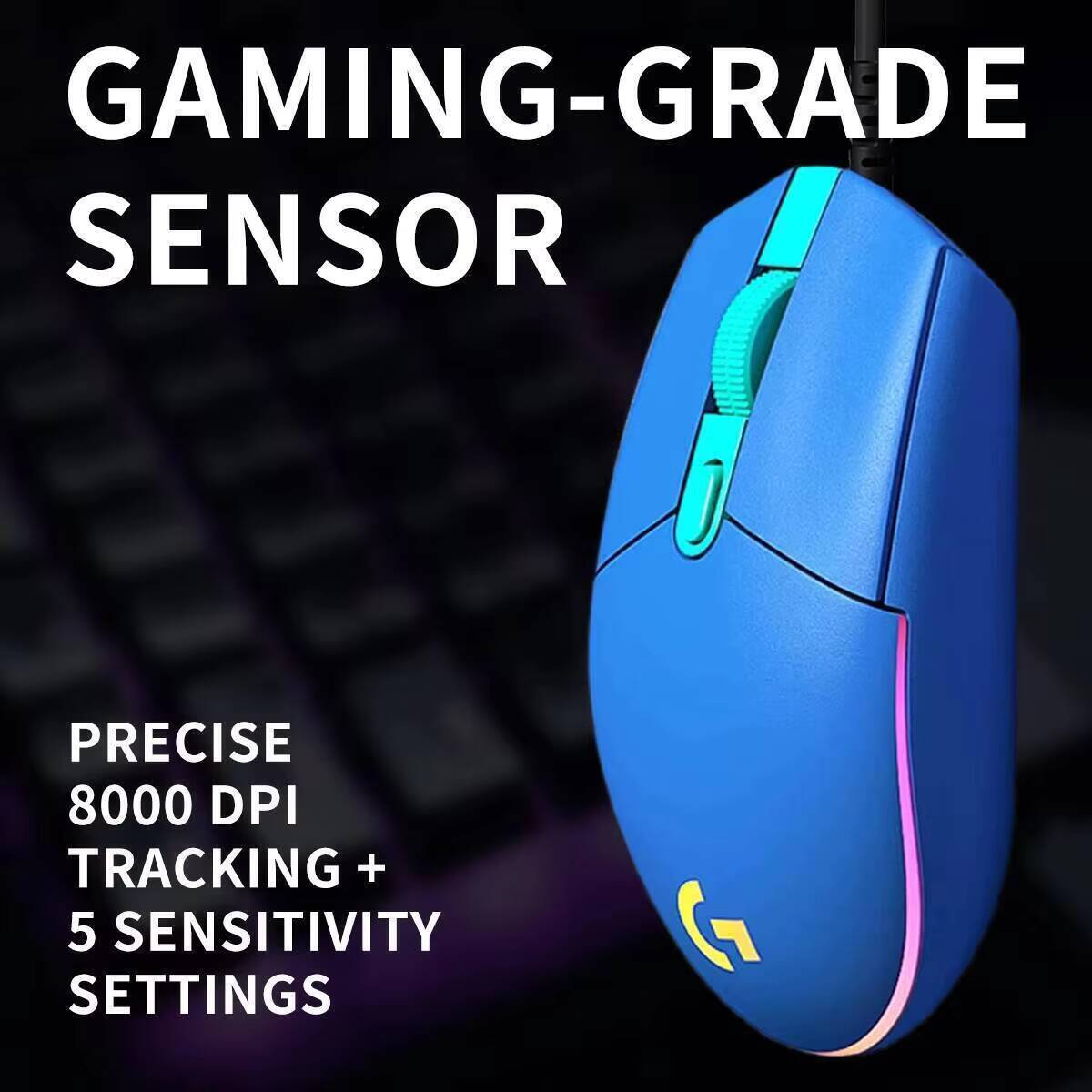 ماوس لوجيتك G203 LIGHTSYNC سلك - مراجعة Logitech Mouse G203 وسعره